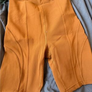 Lululemon burnt Orange Biker Shorts